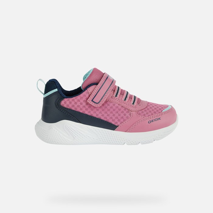 Geox Sprintye Sneakers Pige Fuchsia Mørkeblå | 60179-HBRP