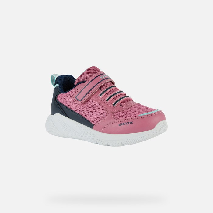 Geox Sprintye Sneakers Pige Fuchsia Mørkeblå | 60179-HBRP