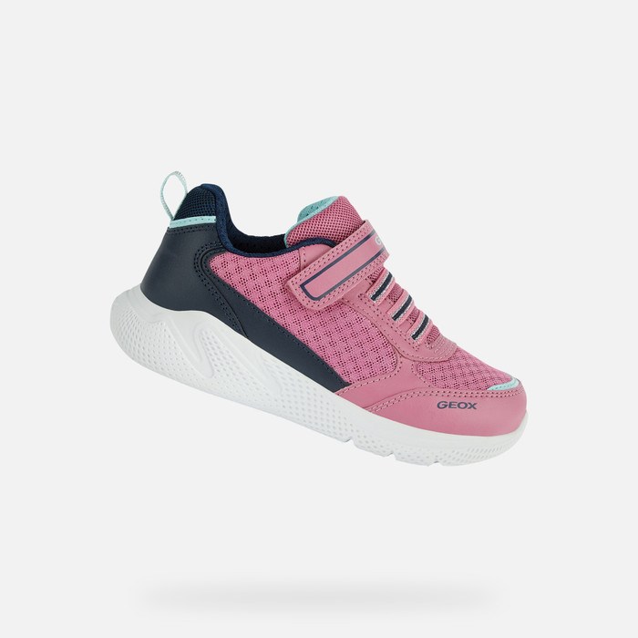 Geox Sprintye Sneakers Pige Fuchsia Mørkeblå | 60179-HBRP