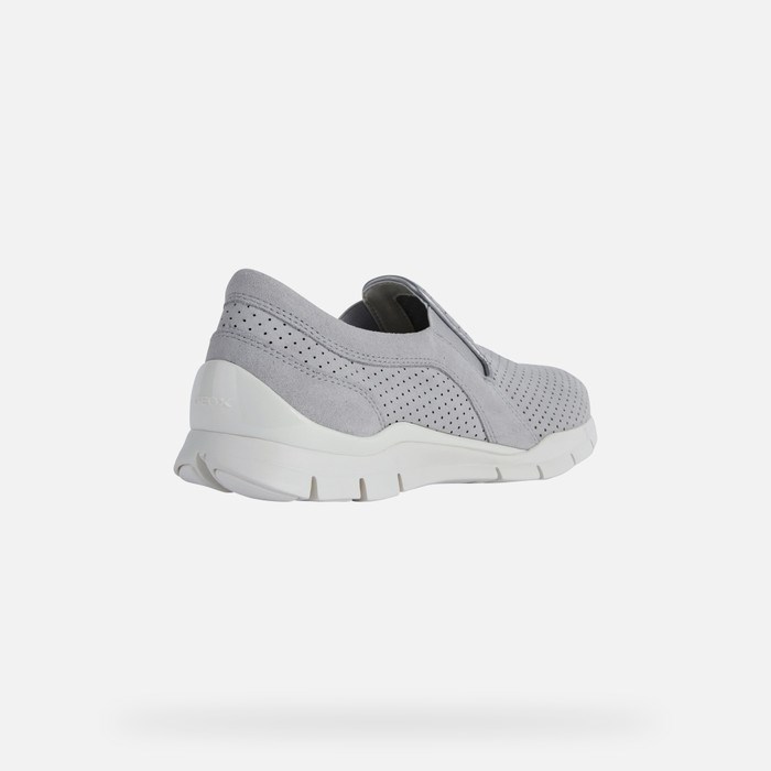 Geox Sukie Slip On Sko Dame Lysegrå | 01746-AQMV