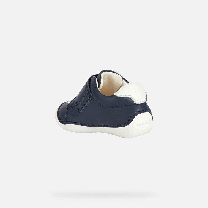 Geox Tutim Sneakers Baby Mørkeblå Hvide | 93251-QFNT