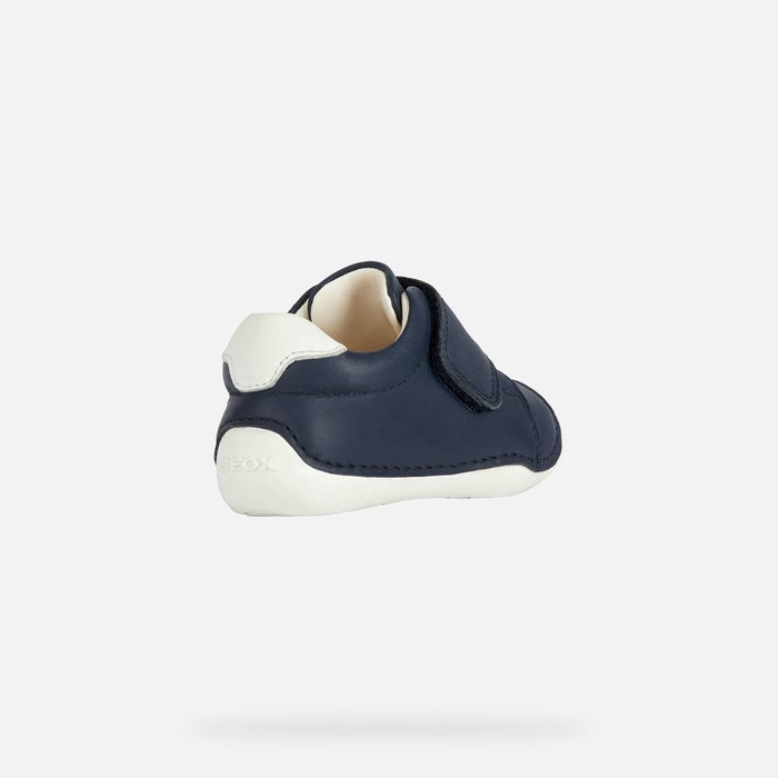 Geox Tutim Sneakers Baby Mørkeblå Hvide | 93251-QFNT