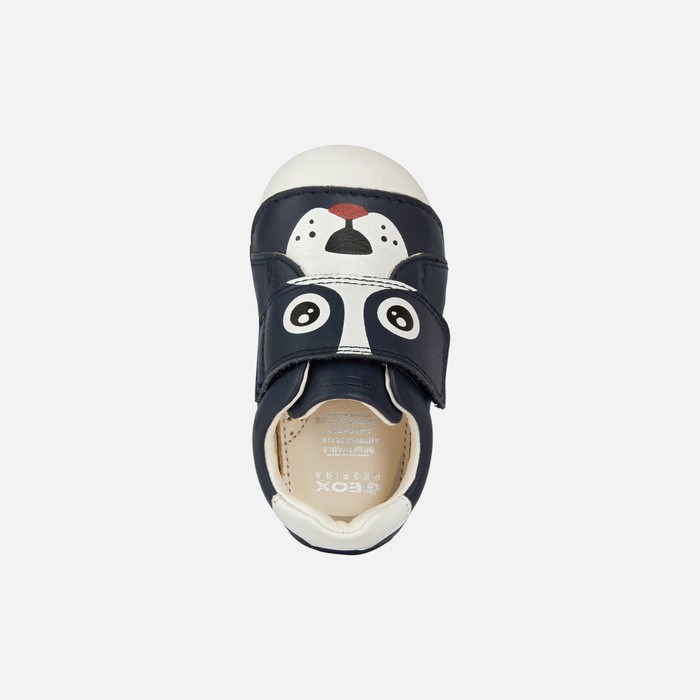 Geox Tutim Sneakers Baby Mørkeblå Hvide | 93251-QFNT