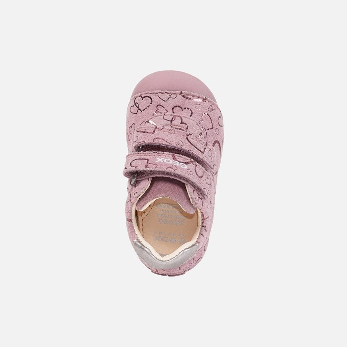 Geox Tutim Sneakers Baby Mørkelyserød Sølv | 47593-ELUA