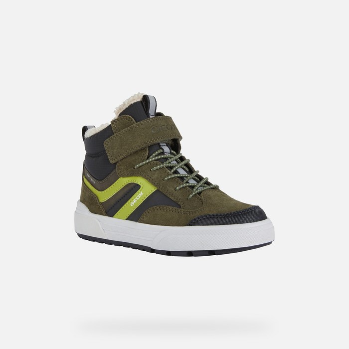 Geox Weemble Abx Sneakers Drenge Mørkegrøn Grøn | 14067-RSGJ