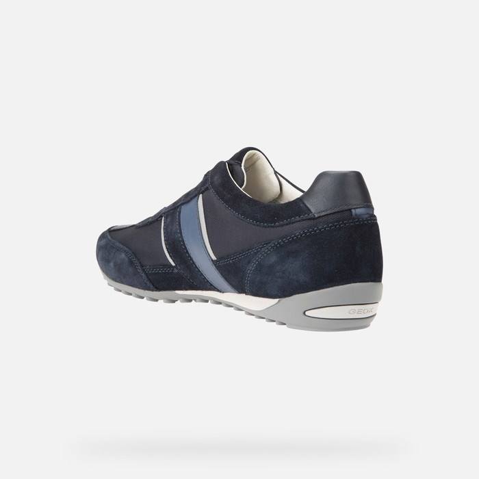 Geox Wells Sneakers Herre Mørkeblå | 82164-ULNA