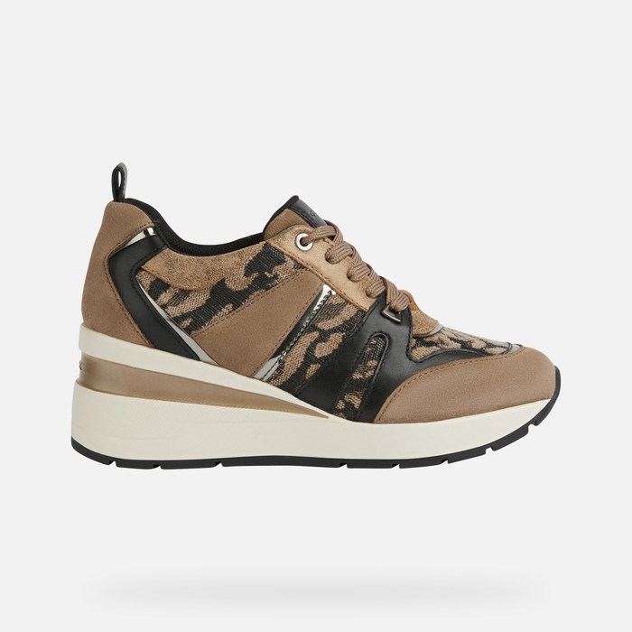 Geox Zosma Sneakers Dame Sand | 17943-IEAJ