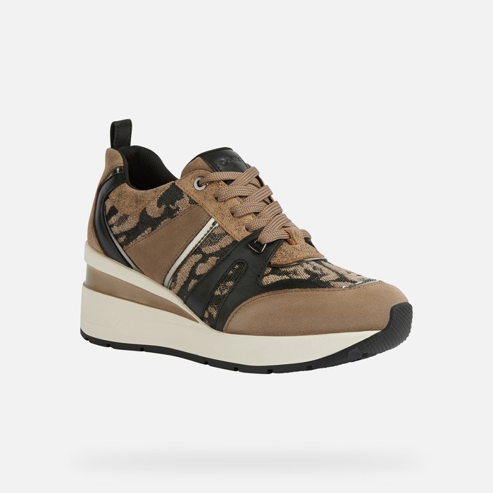 Geox Zosma Sneakers Dame Sand | 17943-IEAJ