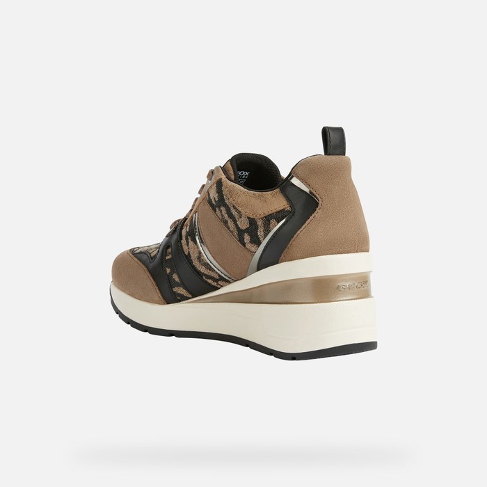 Geox Zosma Sneakers Dame Sand | 17943-IEAJ