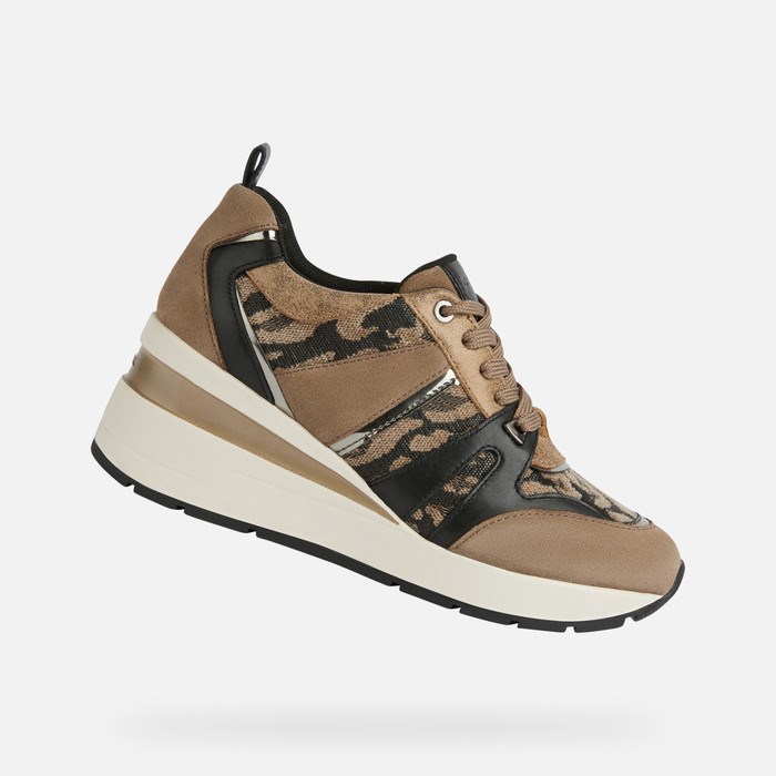 Geox Zosma Sneakers Dame Sand | 17943-IEAJ